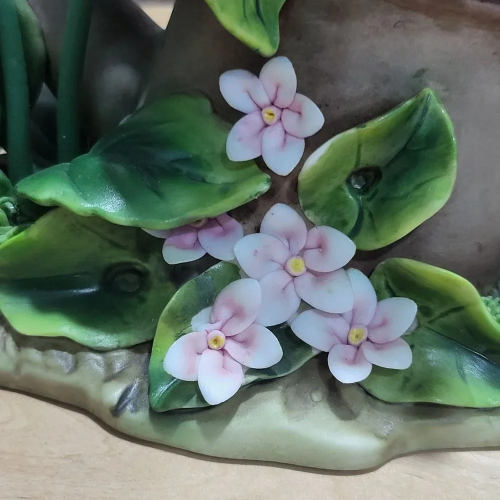 Butterfly and Roses Watering Can Planter Figurine Decor